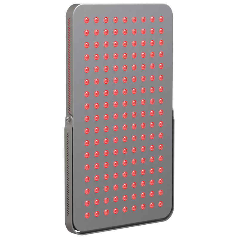 Ultra-Thin Red Light Therapy Pannel showcasing red and near-infrared LED lights for healing treatments.