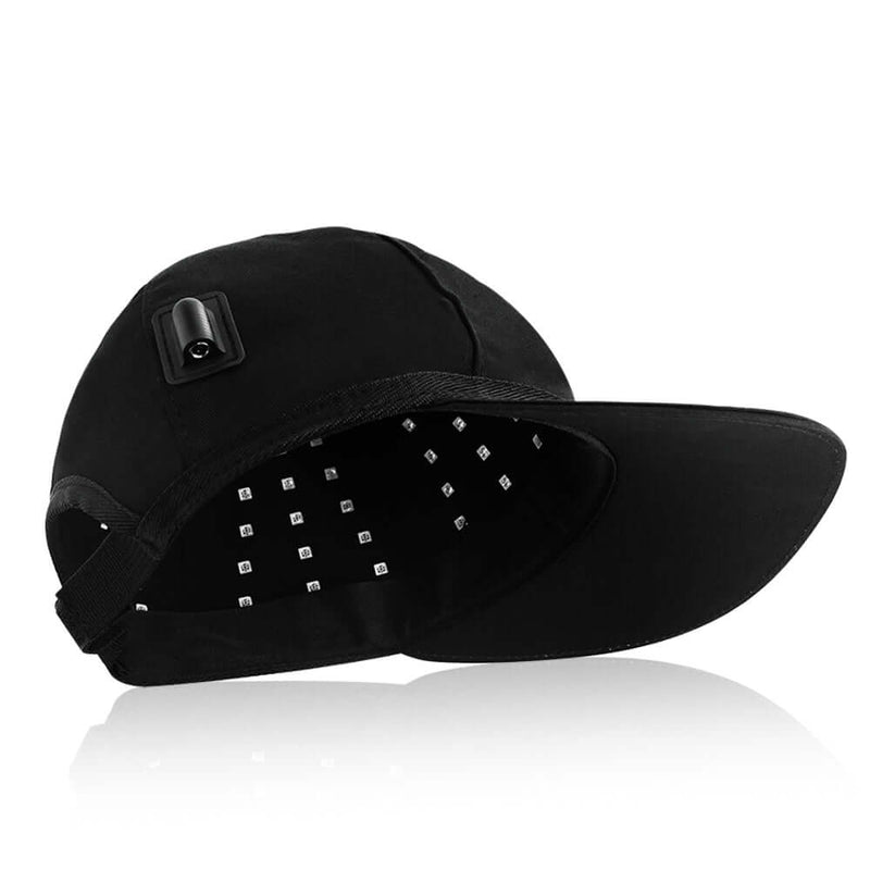 Red light therapy hat for hair regrowth featuring high-powered LEDs for effective treatments.